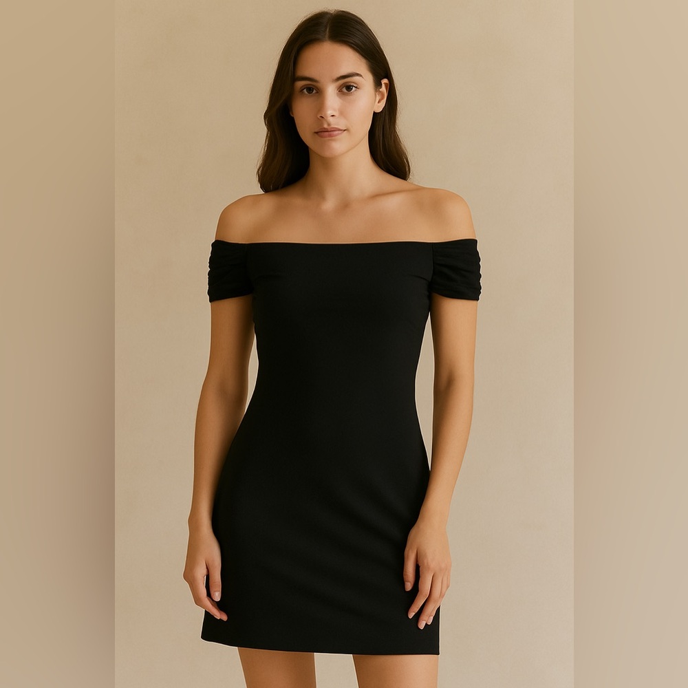 Balenciaga LBD Vintage Draped Ruched Dress | Black Mini | Size 40 - Picture 7 of 14